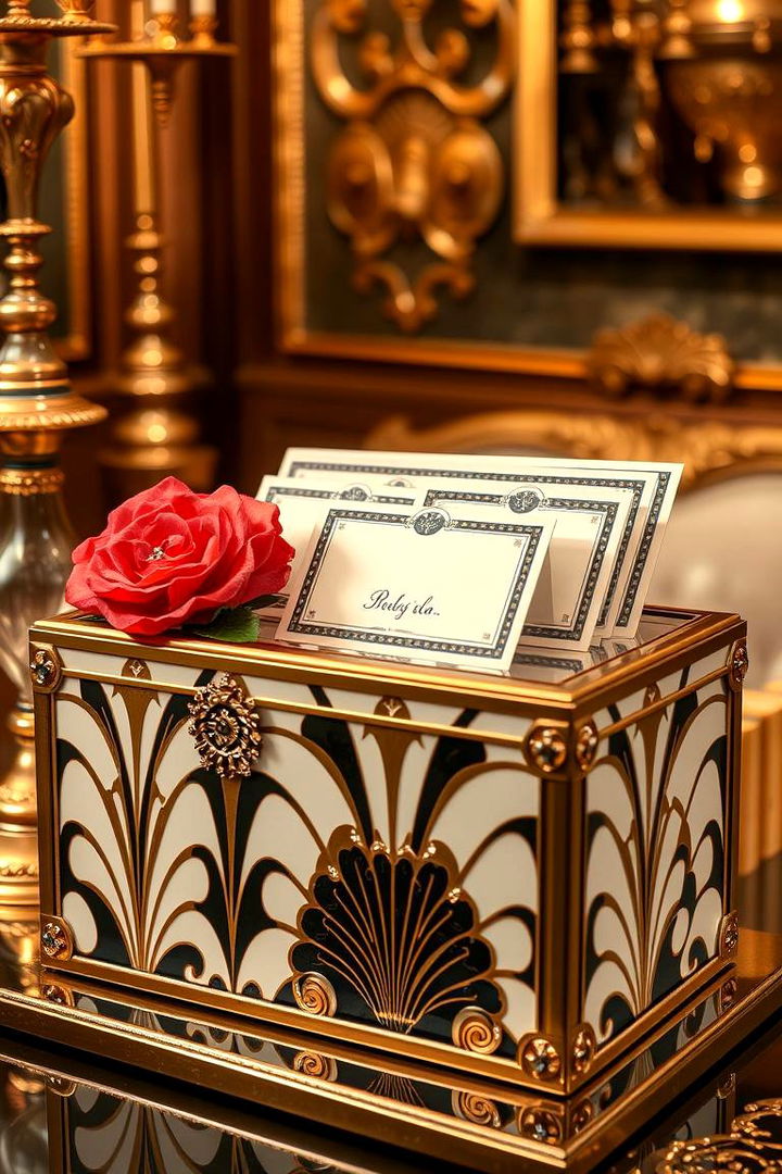Art Deco Style Wedding Card Box - 22 Wedding Card Box Ideas