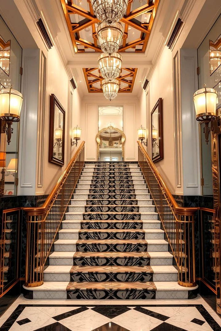 Art Deco Styling - 22 Painted Stair Ideas