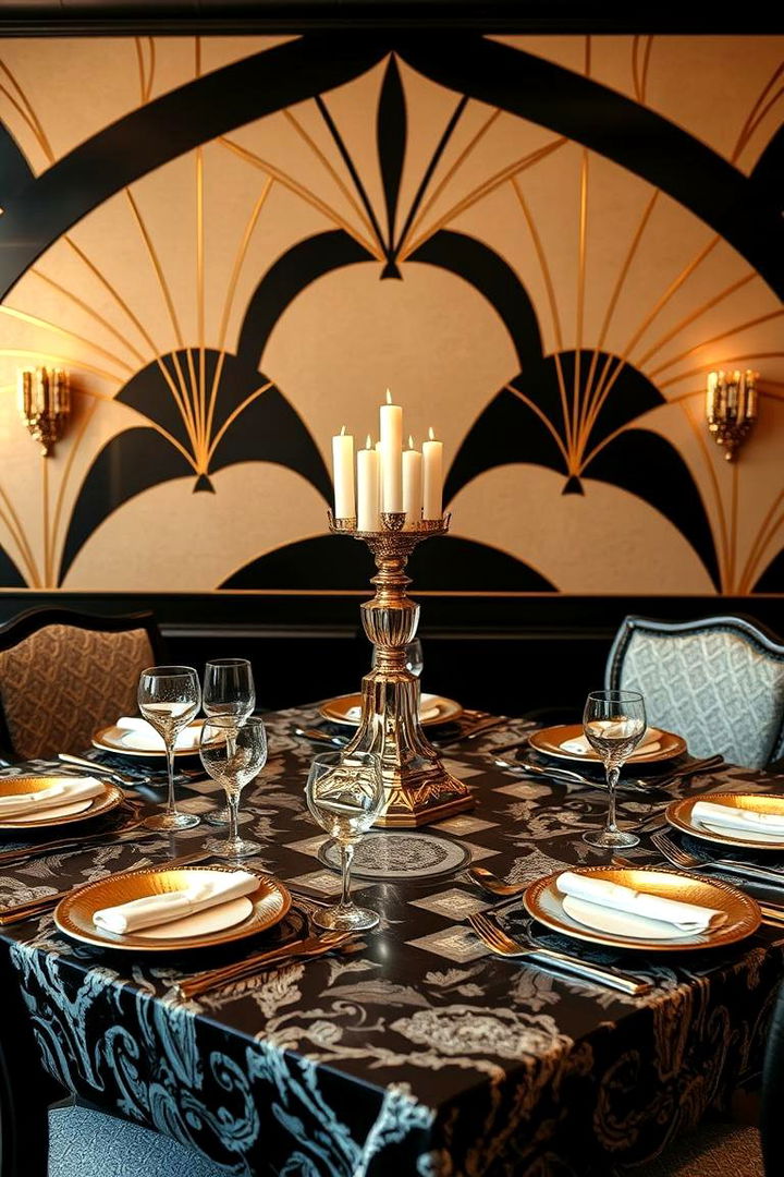 Art Deco Tablescape - 22 Tablescape Ideas