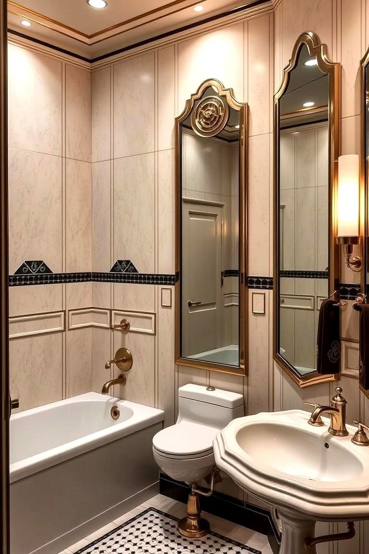 Art Deco Touch - 22 Vintage Bathroom Ideas