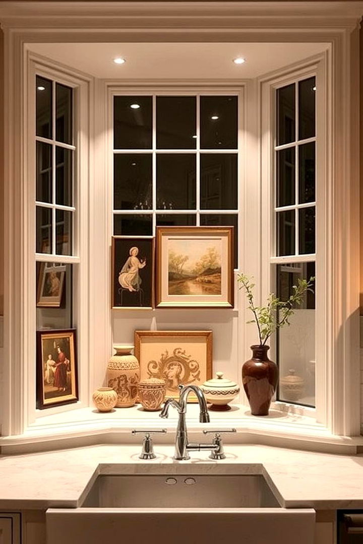 Art Display Niche - 22 Kitchen Bay Window Ideas