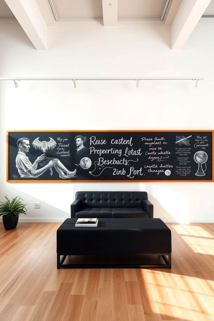 Art Gallery Chalkboard Wall - 22 Chalkboard Wall Ideas