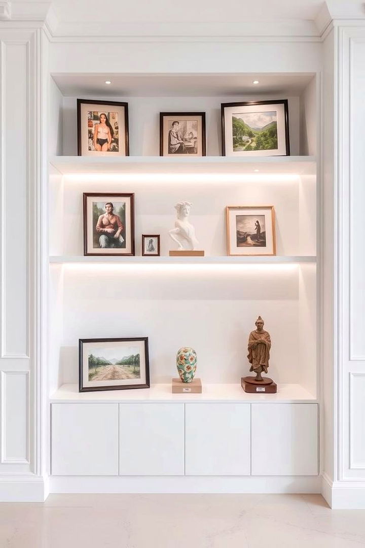 Art Gallery Corner Shelf Display - 22 Corner Shelf Ideas