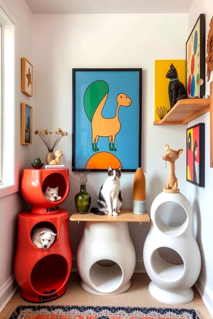Art Inspired Cat Corner - 22 Cat Room Ideas