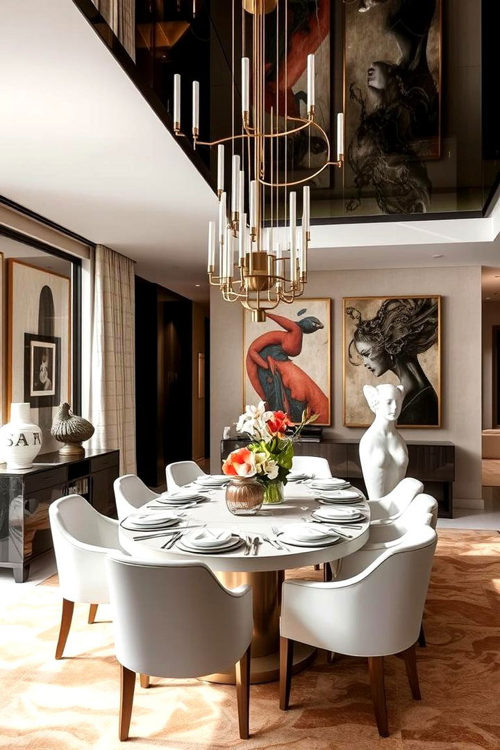 Art Inspired Decor and Sculptural Pieces - 22 Luxury Dining Room Ideas