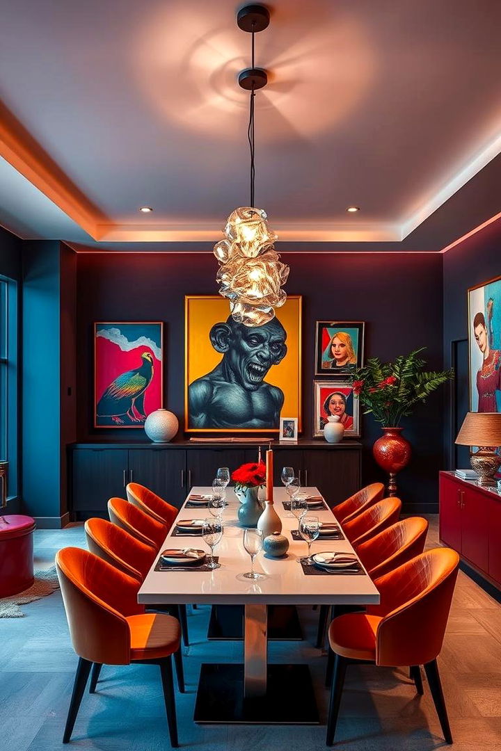 Art Inspired Dining Room - 22 Dining Room Design Ideas