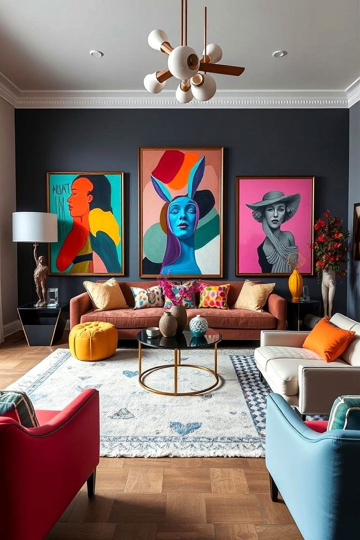 Art Inspired Living - 22 Living Room Design Ideas