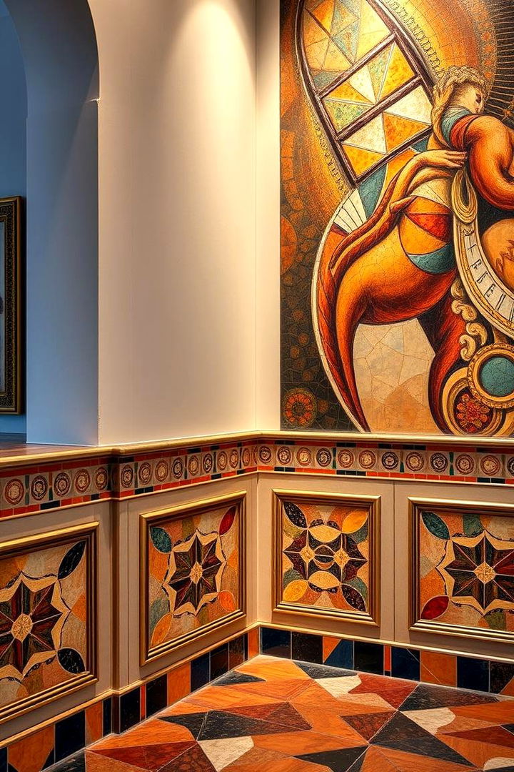 Art Inspired Mosaic Patterns - 22 Living Room Wainscoting Ideas