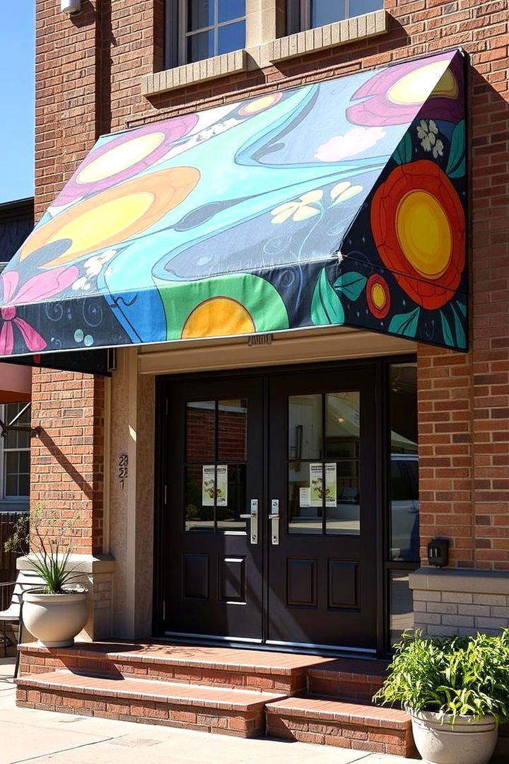 Art Inspired Mural Awning - 22 Front Porch Awning Ideas