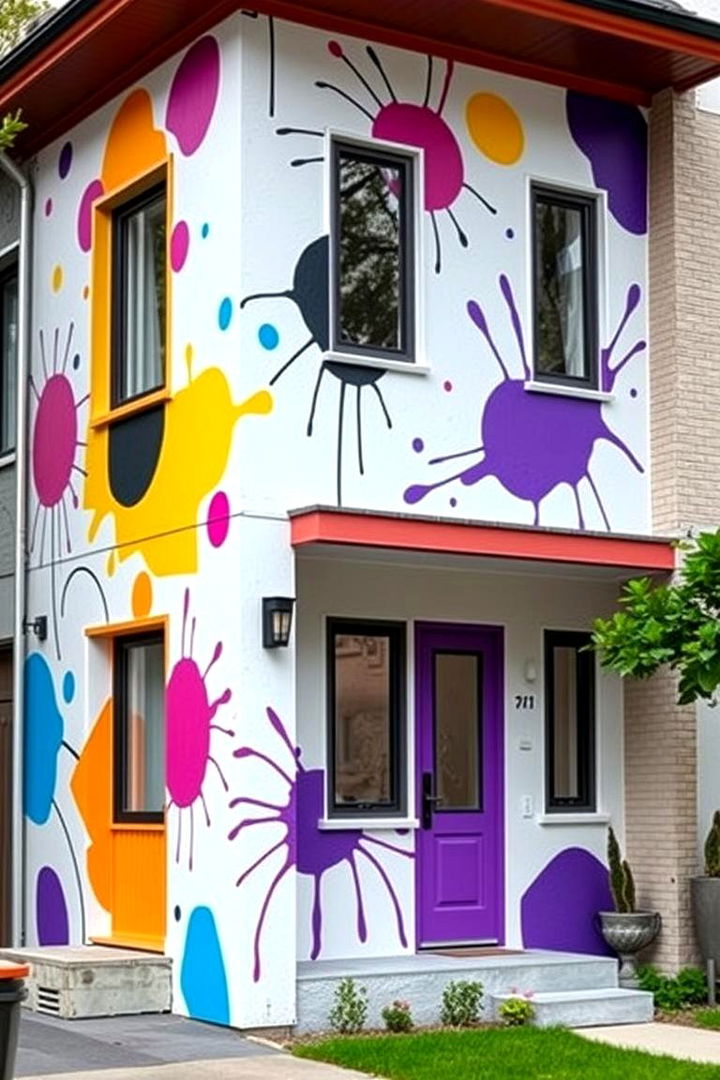 Art Inspired Purple Exteriors - 22 Purple House Exterior Ideas