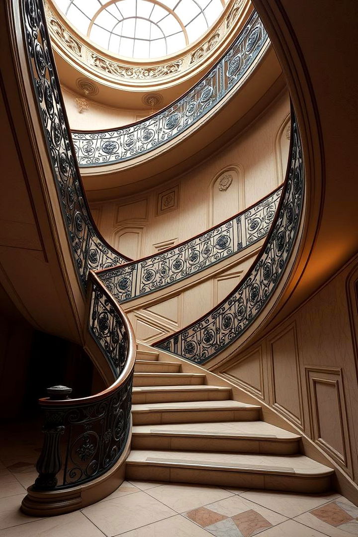 Art Nouveau Inspired Staircases - 22 Art Nouveau Interior Design Ideas