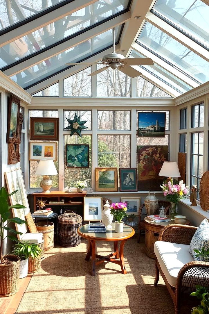 Art and Decorative Pieces - 22 Small Sunroom Ideas