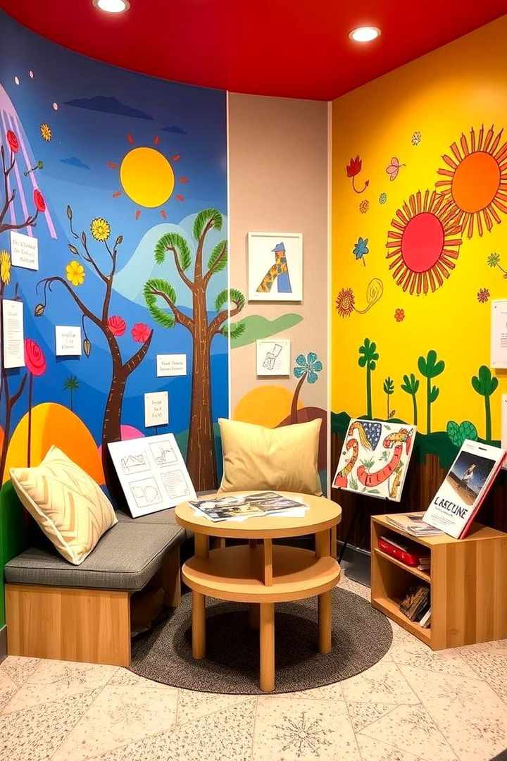 Art and Literature Crossover Nook - 22 kids reading nook ideas