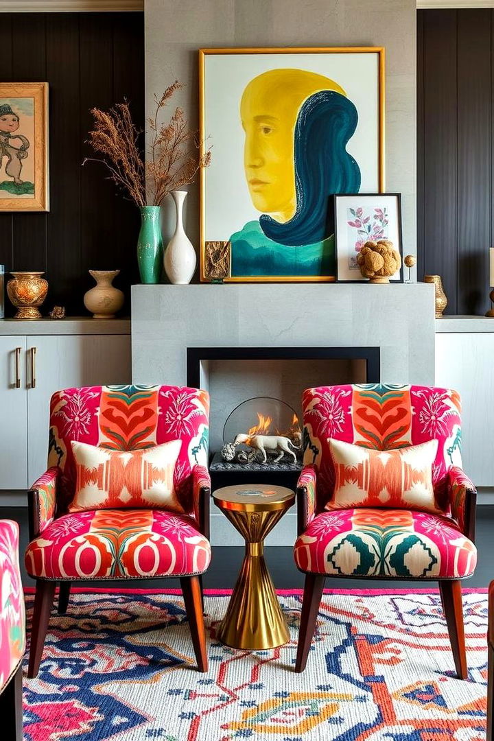 Artful Accent Arrangement - 22 Chairs in Front of Fireplace Ideas