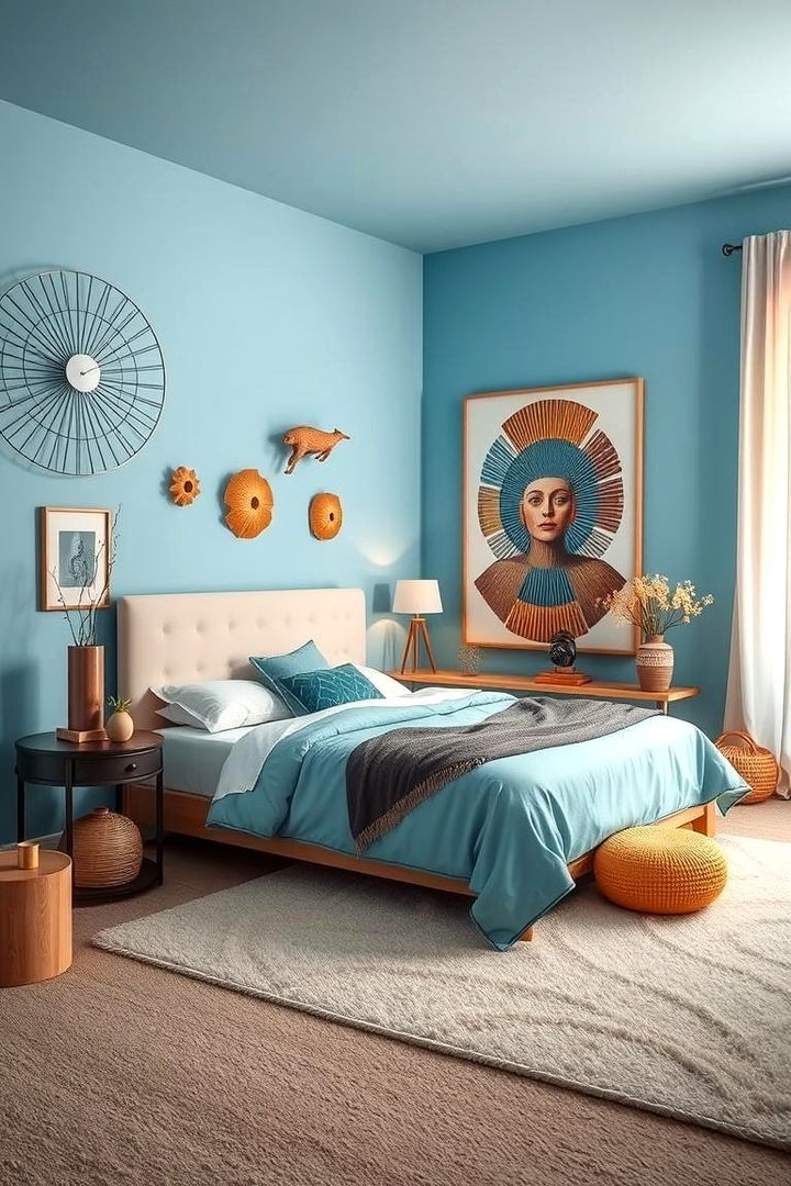 Artful Accents - 22 Light Blue Bedroom Ideas