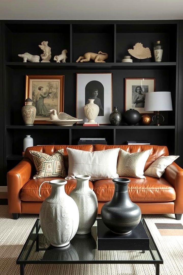 Artful Arrangements - 22 Brown Leather Couch Living Room Ideas