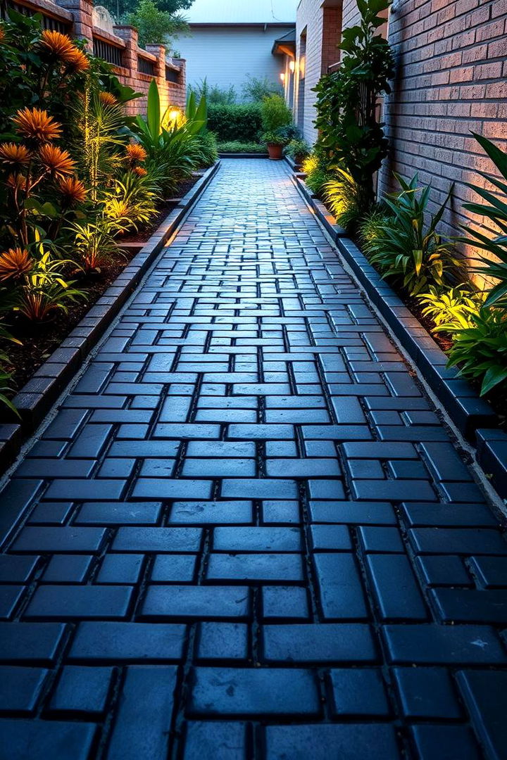 Artful Asymmetry Concepts - 22 Black Brick Walkway Ideas