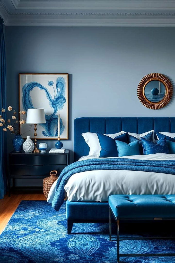 Artful Blue Decor - 22 Blue Bedroom Ideas