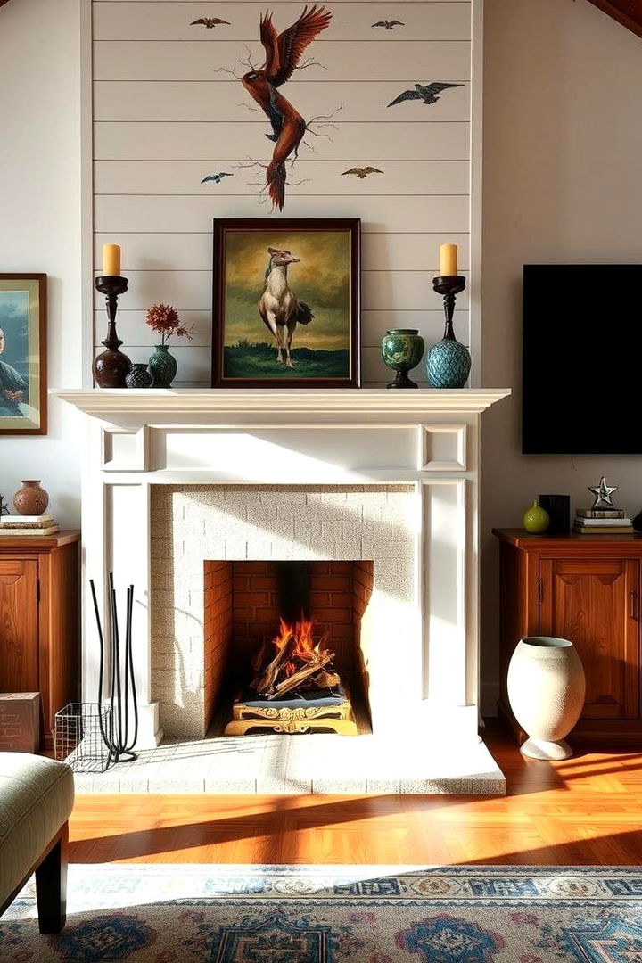 Artful Fireplace Expression - 22 Shiplap Fireplace Ideas