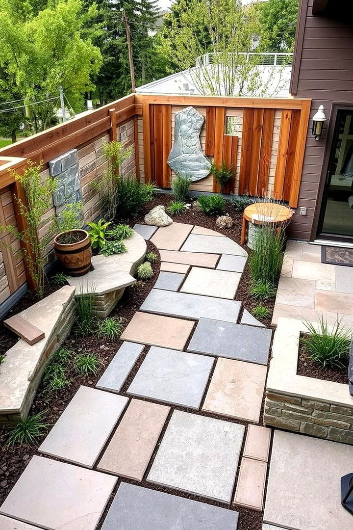 Artful Mixed Material Terrace - 22 Terrace Design Ideas