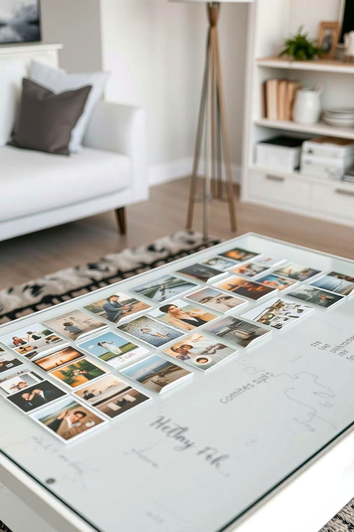 Artful Mixed Media Display - 22 Coffee Table Centerpiece Ideas
