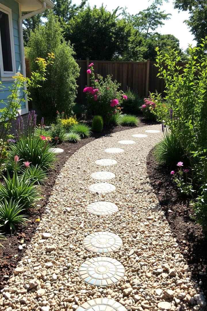 Artful Mosaic Accents - 22 Pea Gravel Walkway Ideas