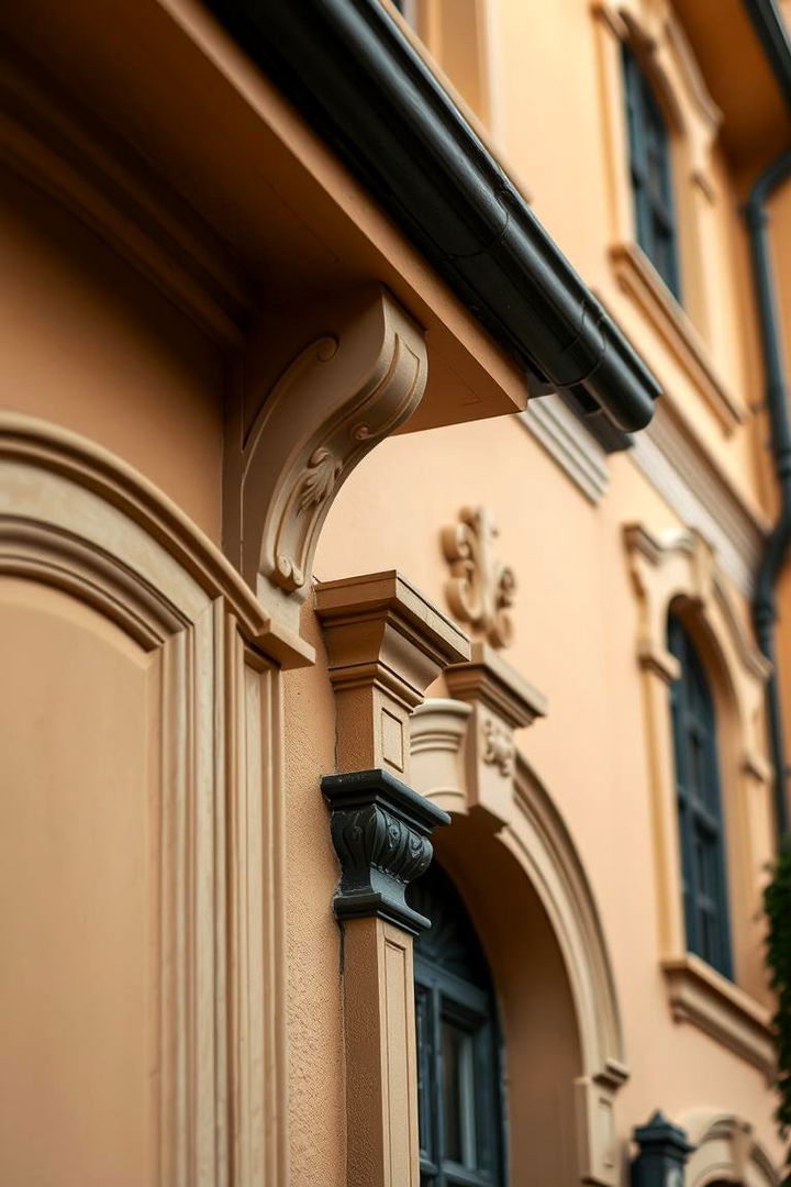 Artful Ornamentation - 22 Tan House With Black Trim Design Ideas