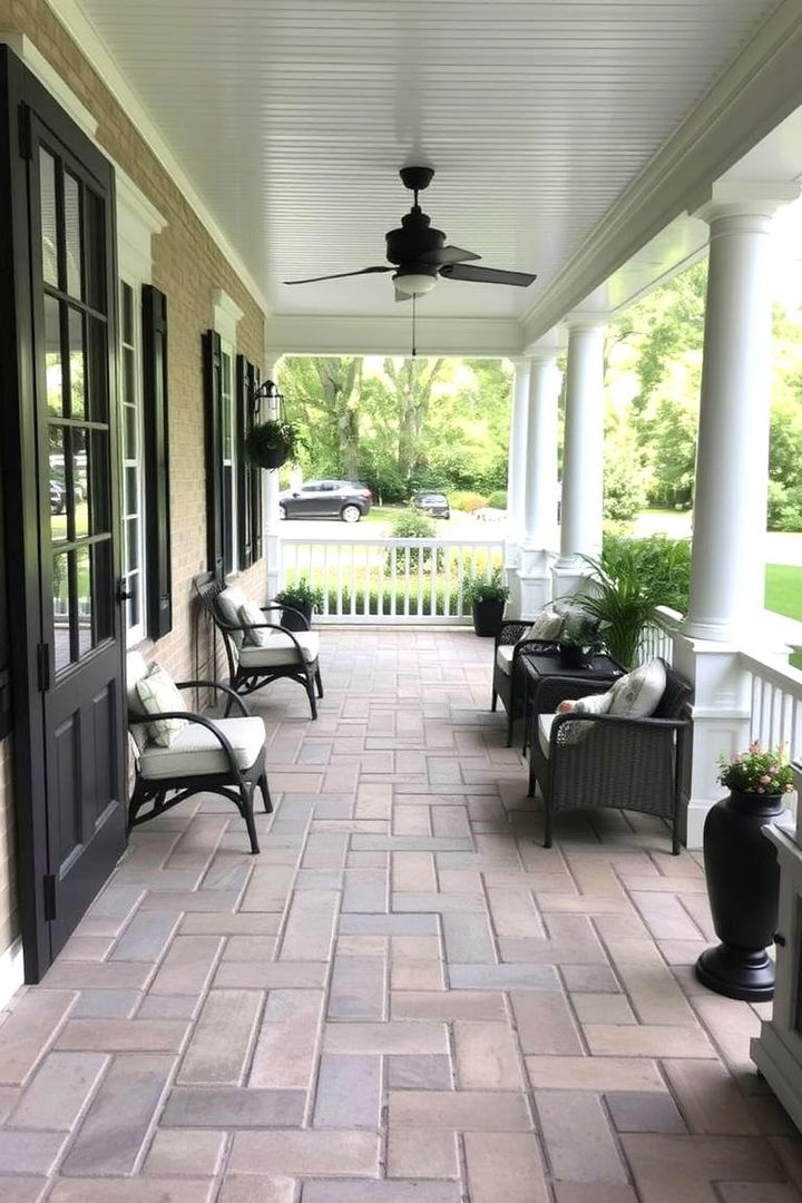 Artful Porch Flooring Designs - 22 Southern Front Porch Ideas
