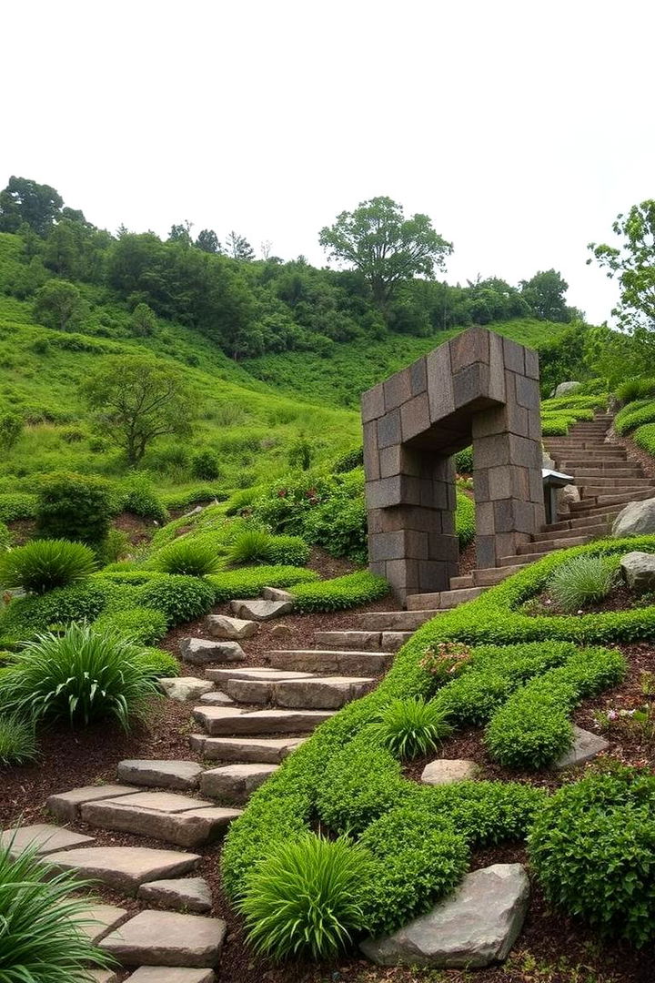 Artful Sculptural Focal Points - 22 hillside landscaping ideas