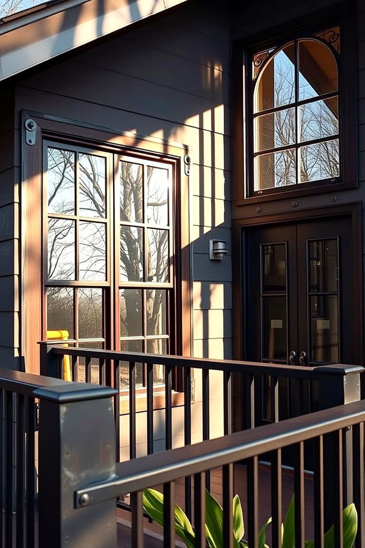 Artful Use of Metal Elements - 22 modern cottage house exterior ideas