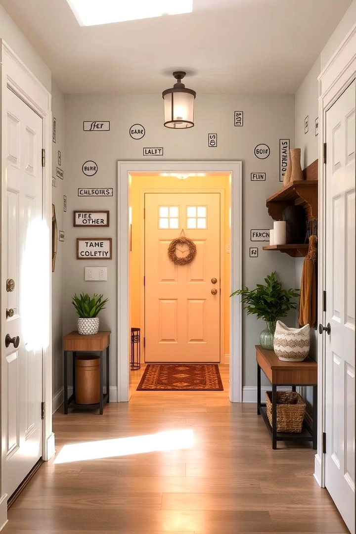 Artful Wall Decals and Labels - 22 Mudroom Storage Ideas