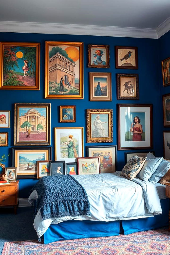 Artful Wall Decor - 22 Girls Blue Bedroom Ideas