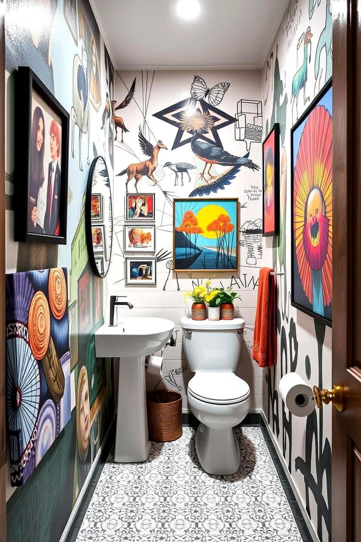 Artful Wall Decor Ideas - 22 Hallway Bathroom Ideas
