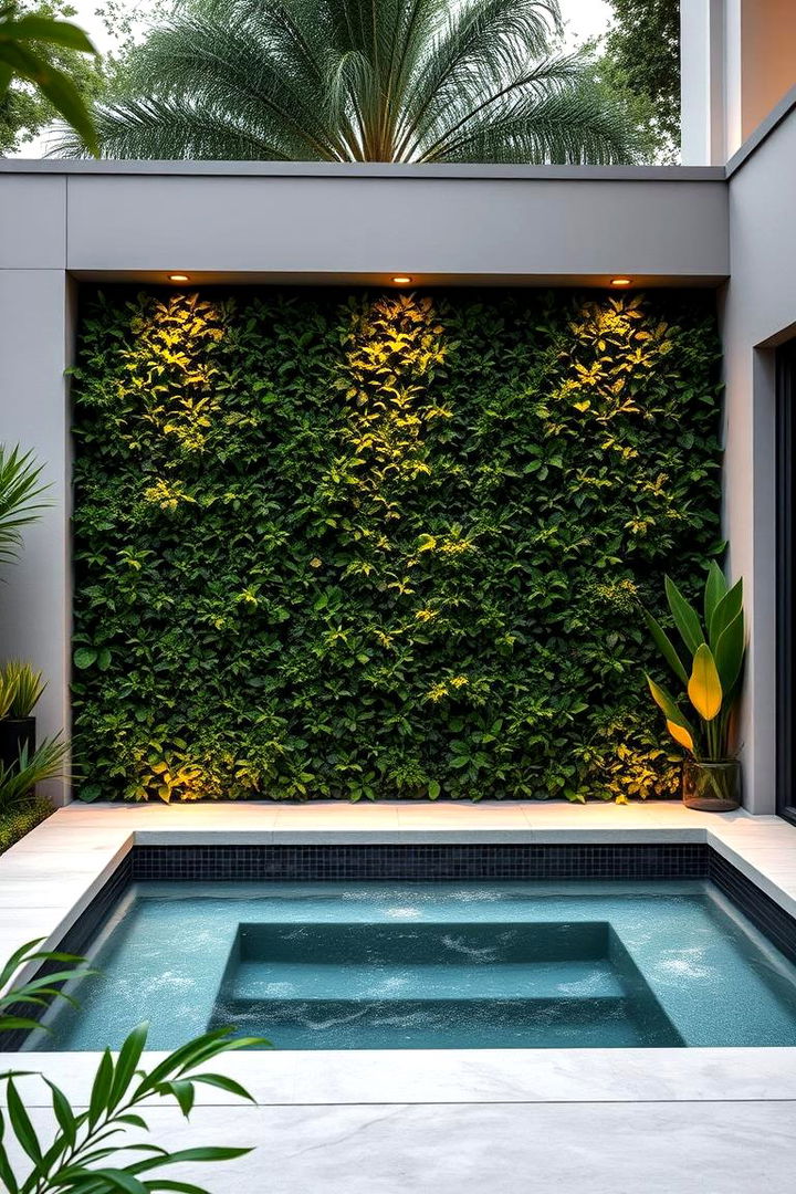 Artificial Green Walls - 22 Backyard Hot Tub Privacy Ideas