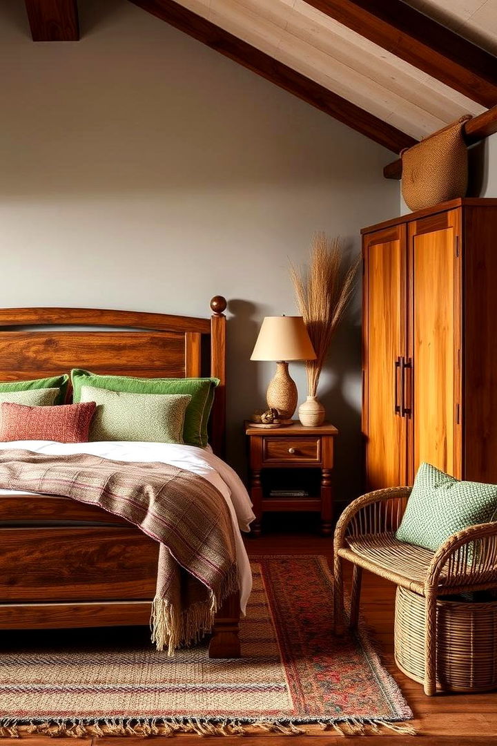Artisan Accents Handcrafted Rustic Elements - 22 Green and Brown Bedroom Ideas
