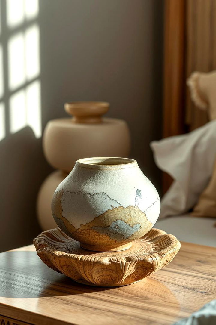 Artisan Ceramic Accents - 22 Nightstand Decor Ideas
