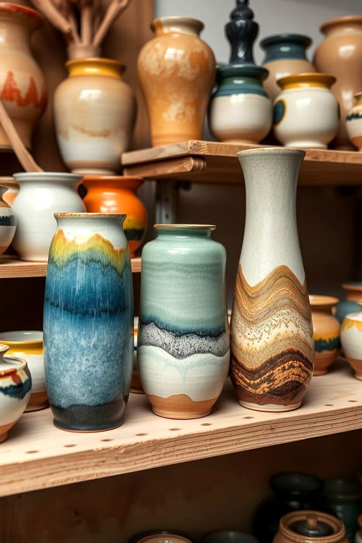 Artisan Ceramic Vases - 22 Colorful Boho Decor Ideas
