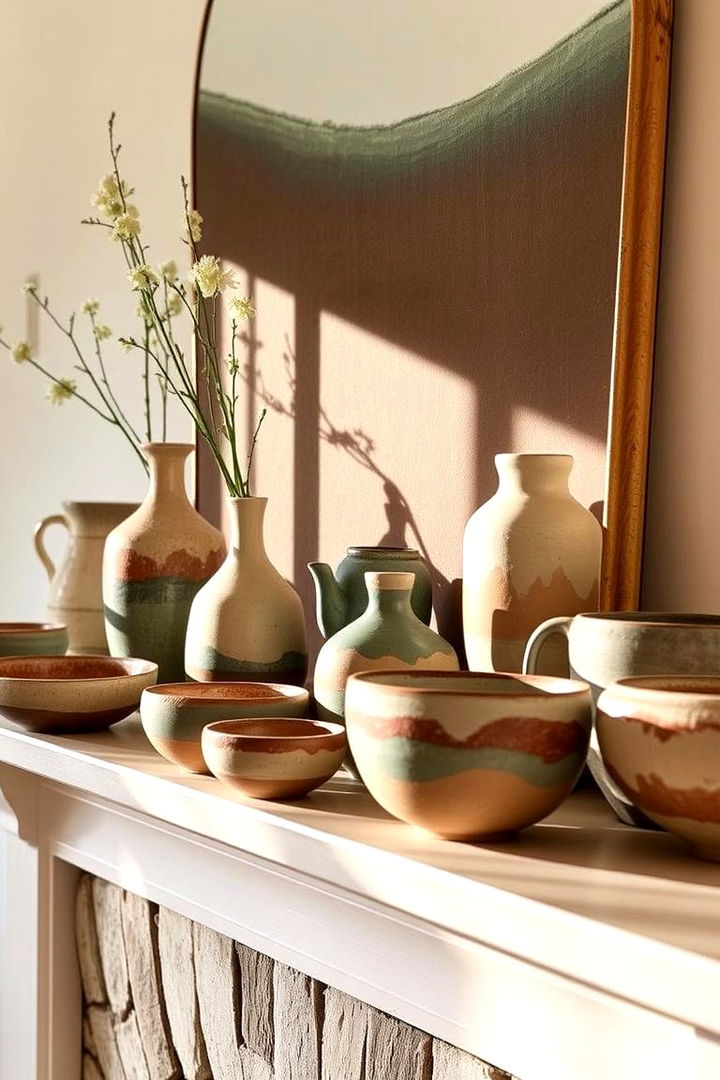Artisan Ceramics Collection - 22 Spring Mantel Decor Ideas