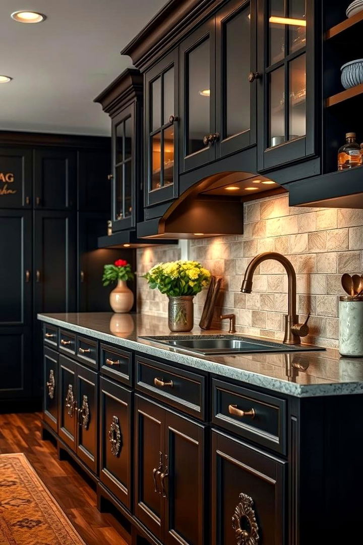 Artisan Crafted Details - 22 black and copper kitchen ideas