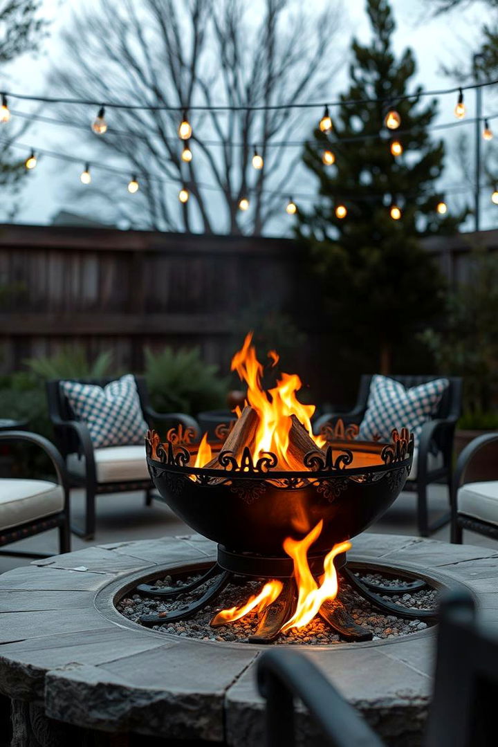 Artisan Crafted Firepit Design - 22 Patio Ideas With Firepit