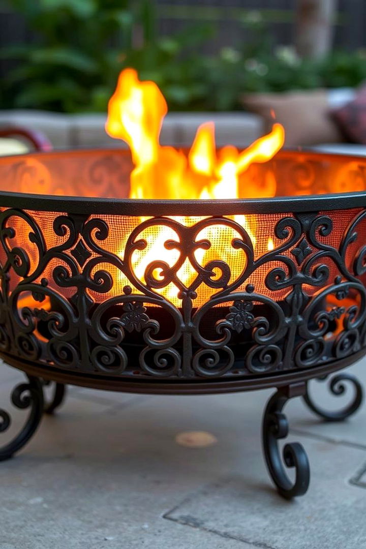 Artisan Crafted Wrought Iron Beauty - 22 Metal Fire Pit Ideas