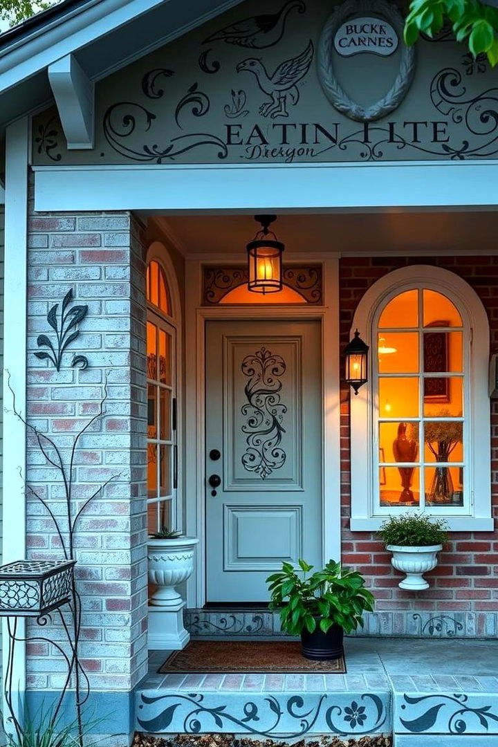 Artisan Custom Hand Painted Vinyl with Brick Accents - 22 Vinyl Siding and Brick Combinations