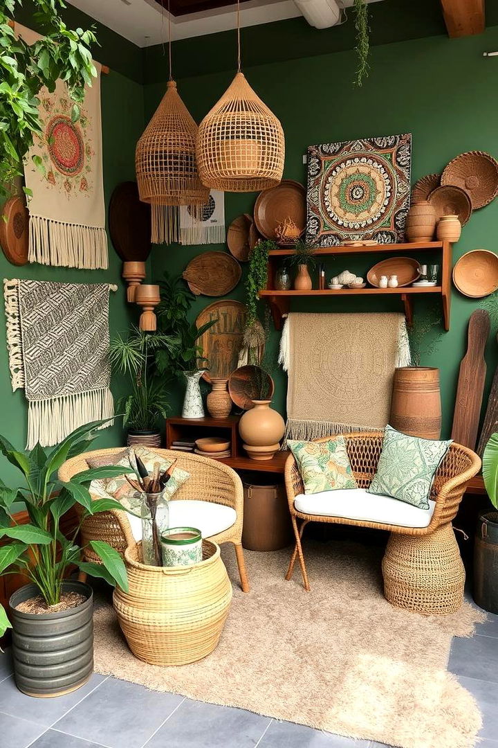 Artisan Decor Showcase - 22 Green Boho Bedroom Ideas