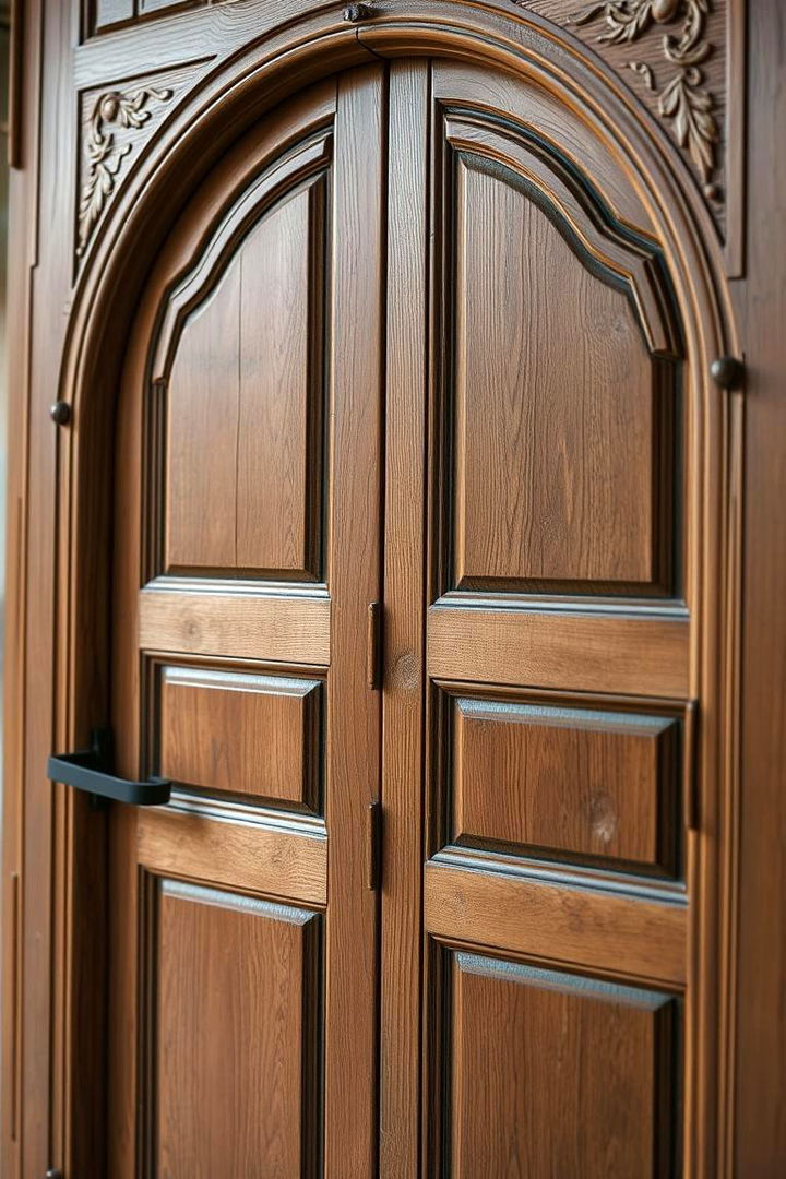Artisan Handcrafted Panels - 22 Rustic Front Door Ideas