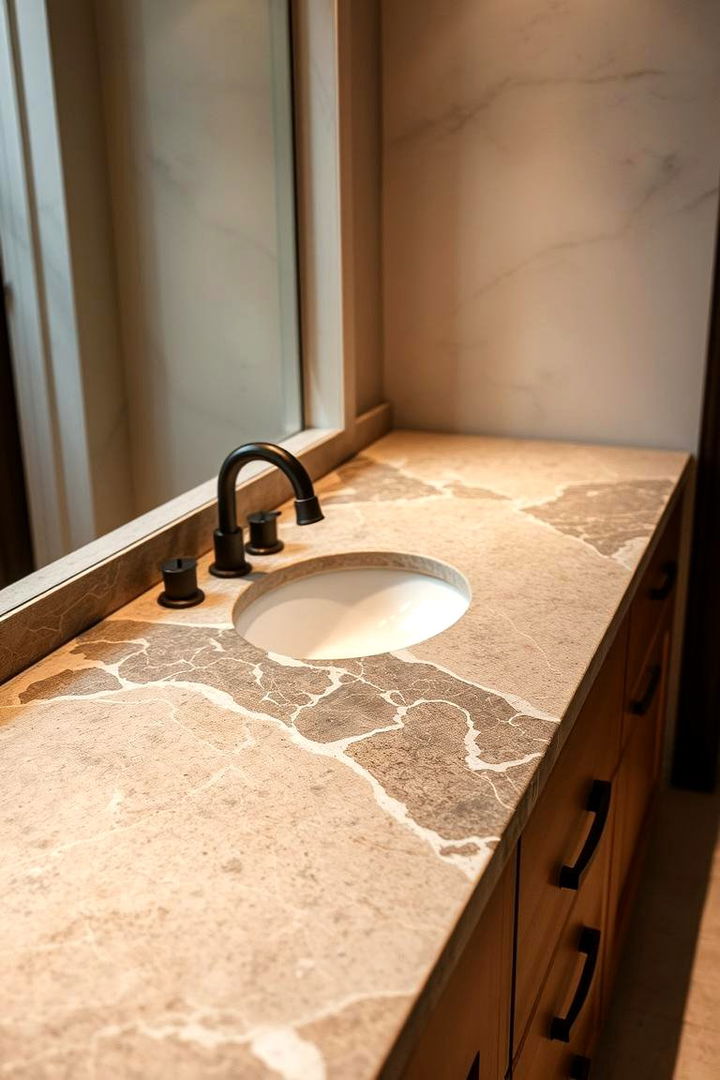 Artisan Handcrafted Stone - 22 Bathroom Countertop Ideas