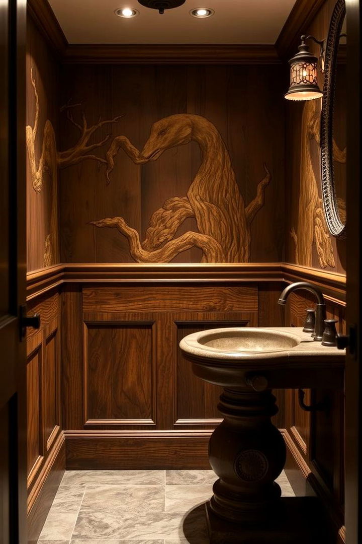 Artisan Handcrafted Walls - 22 Powder Room Wainscoting Ideas