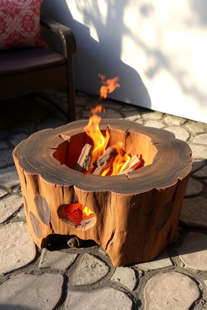 Artisanal Carved Accents - 22 Tree Stump Fire Pit Ideas
