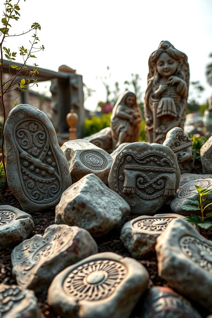 Artisanal Carved Stones - 22 Stone Garden Edging Ideas