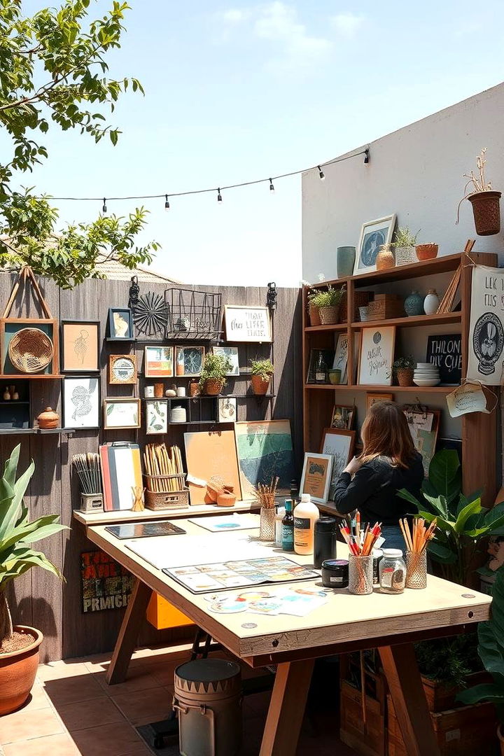 Artisanal Craft Area - 22 Corner Patio Ideas