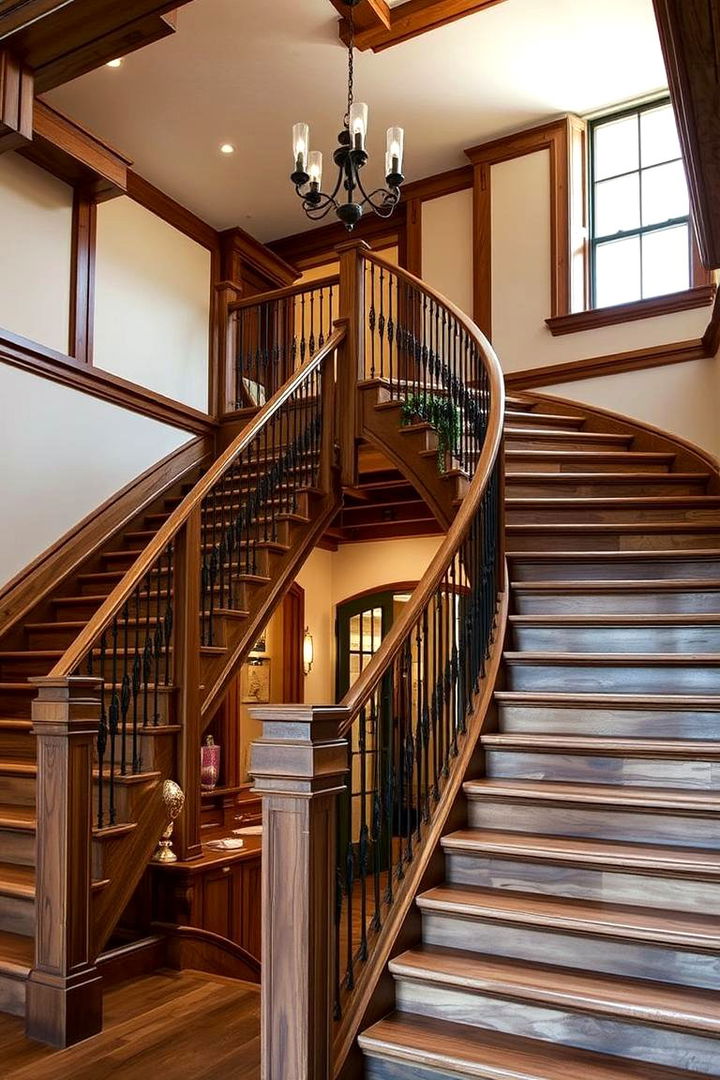 Artisanal Craftsmanship in Open Staircase Details - 22 Open Staircase Ideas